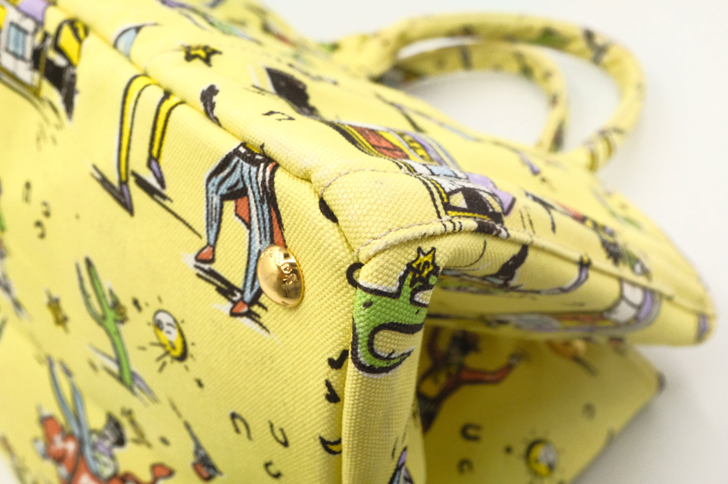 Prada Canapa in Yellow Western Canvas