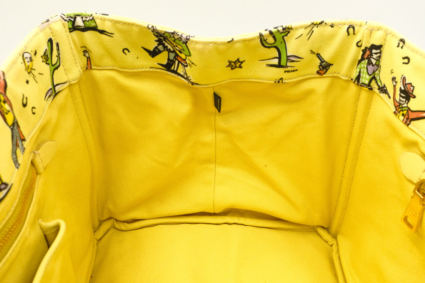 Prada Canapa in Yellow Western Canvas