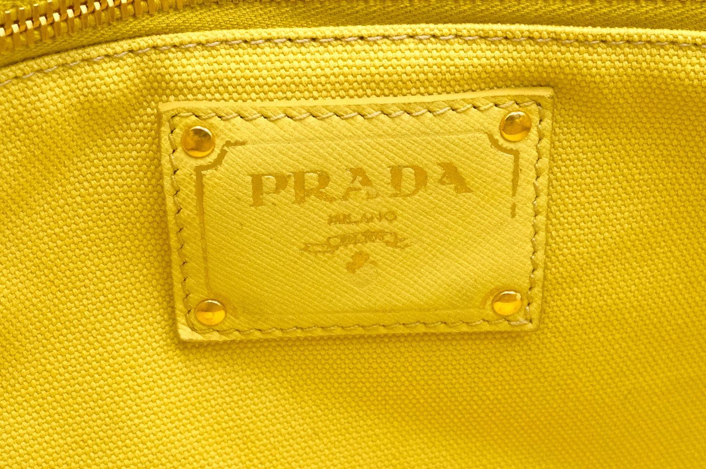 Prada Canapa in Yellow Western Canvas
