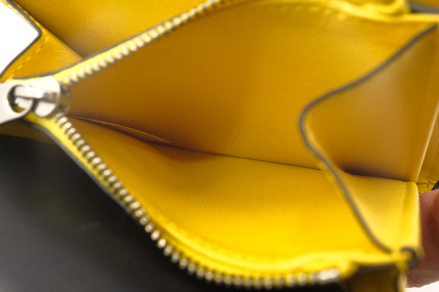 Bottega Veneta Compact Wallet in Yellow and Black Leather
