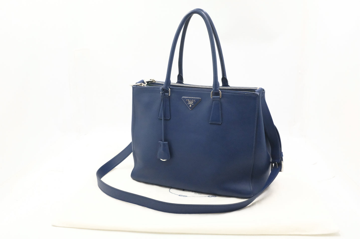 Prada Galleria Tote in Blue City Calf Leather