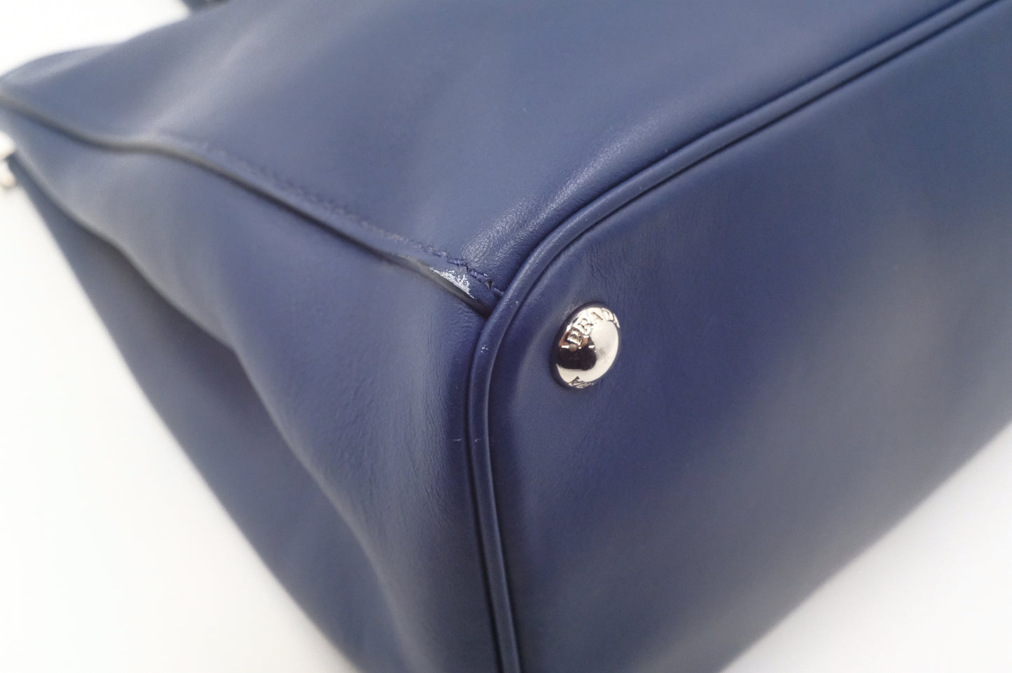 Prada Galleria Tote in Blue City Calf Leather