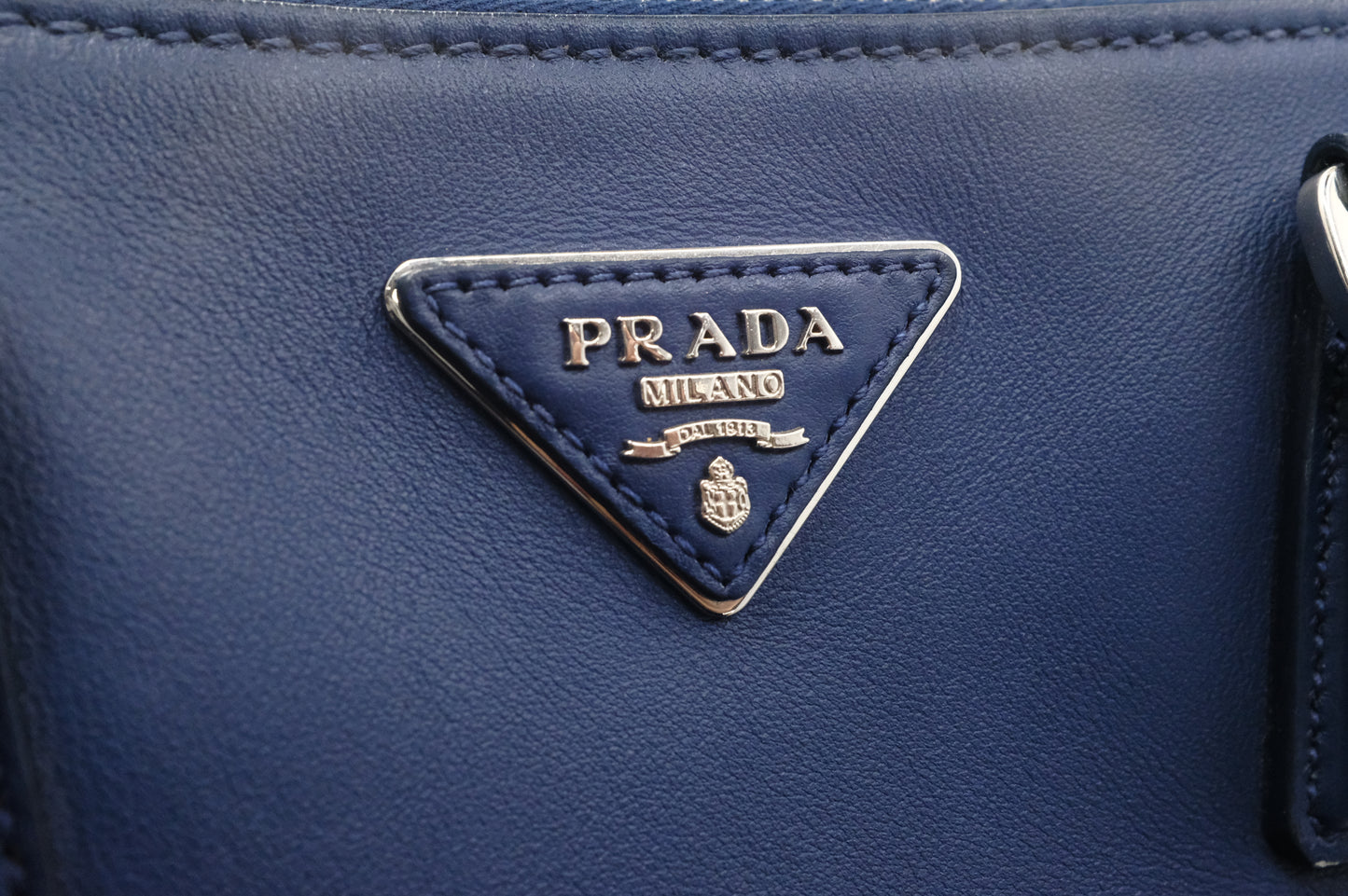 Prada Galleria Tote in Blue City Calf Leather
