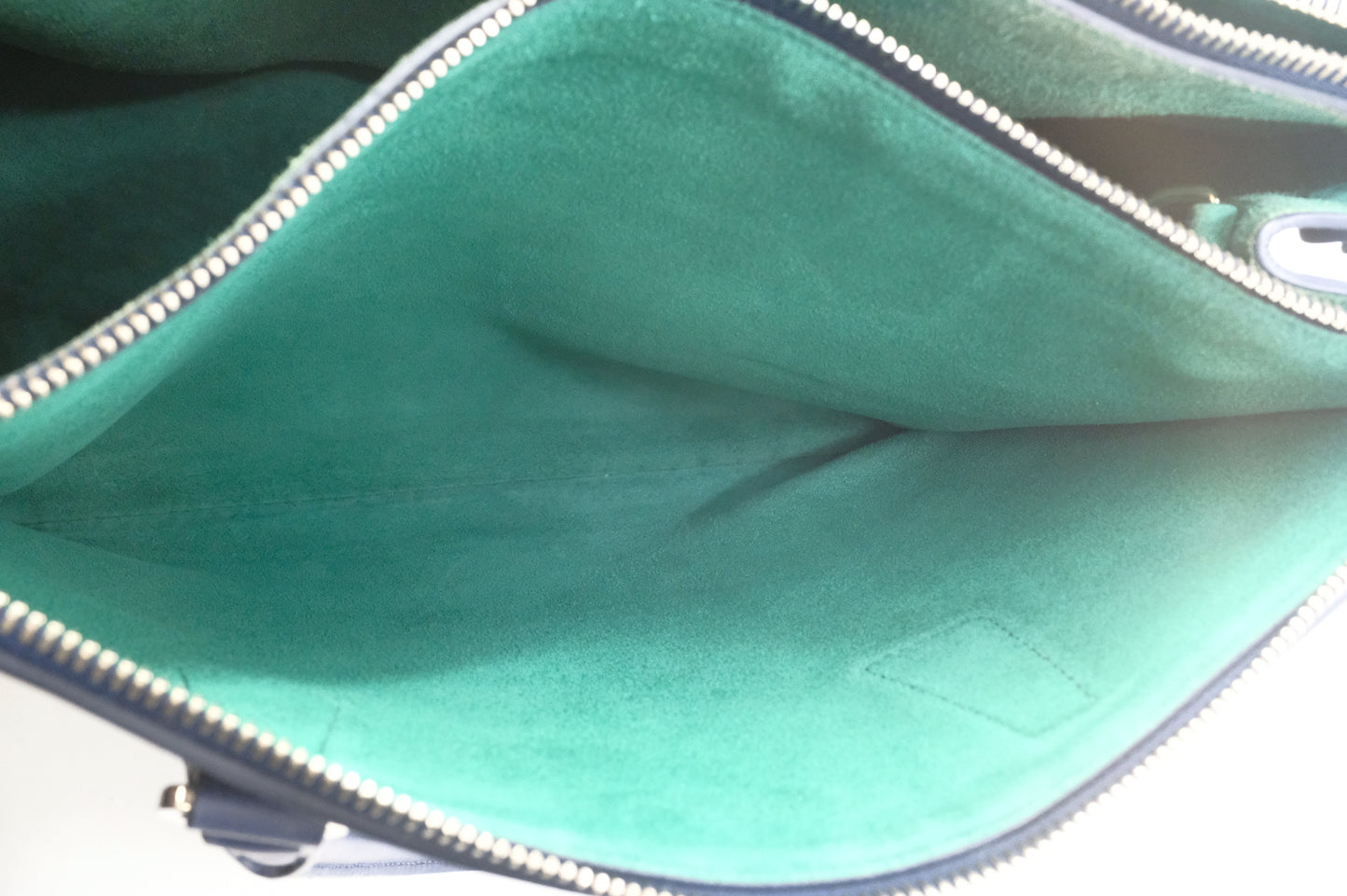 Prada Galleria Tote in Blue City Calf Leather