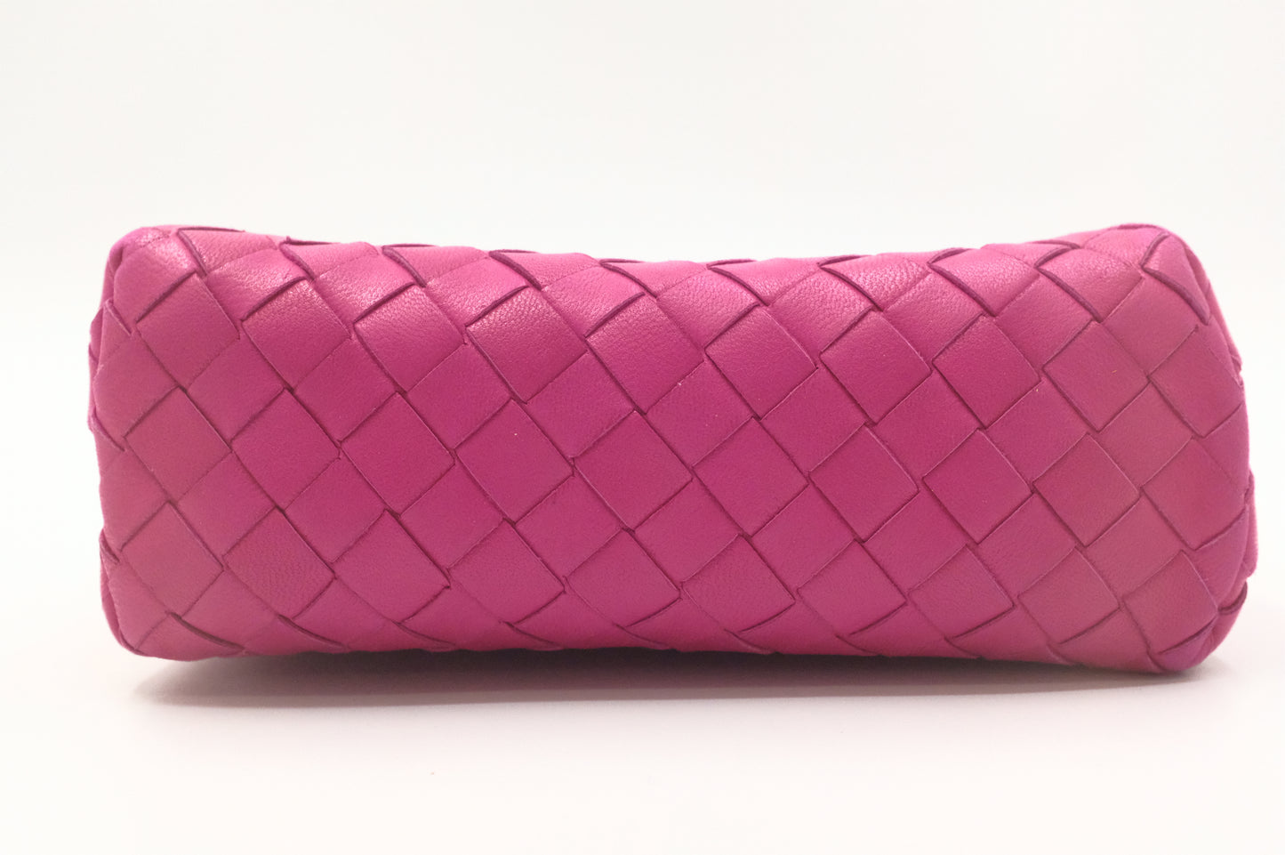 Bottega Veneta Square Chain Bag in Pink Intrecciato Leather