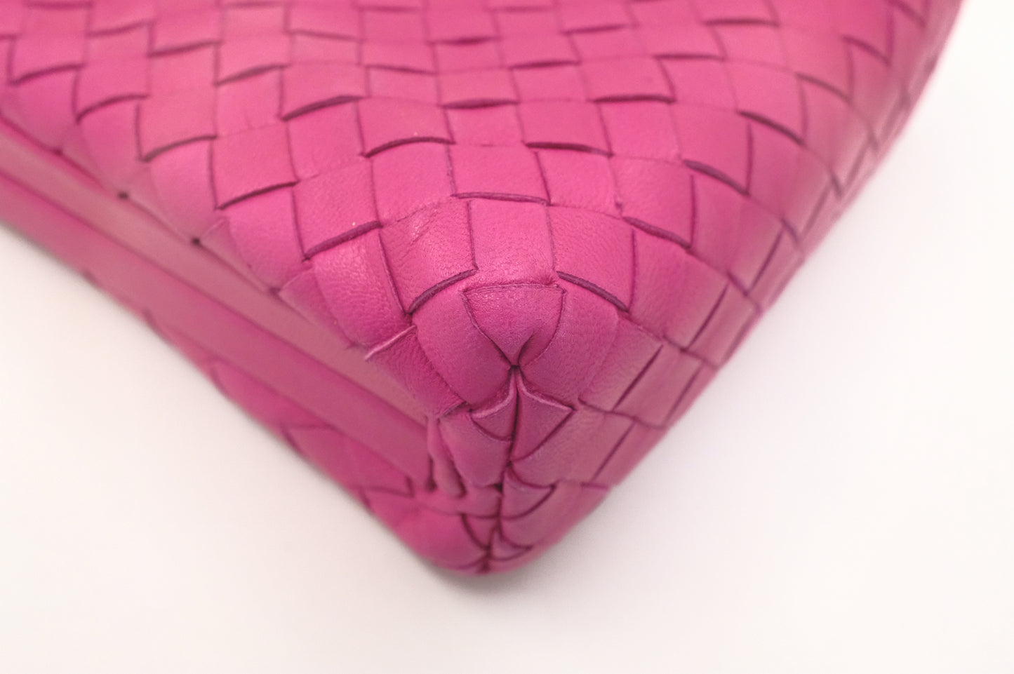 Bottega Veneta Square Chain Bag in Pink Intrecciato Leather