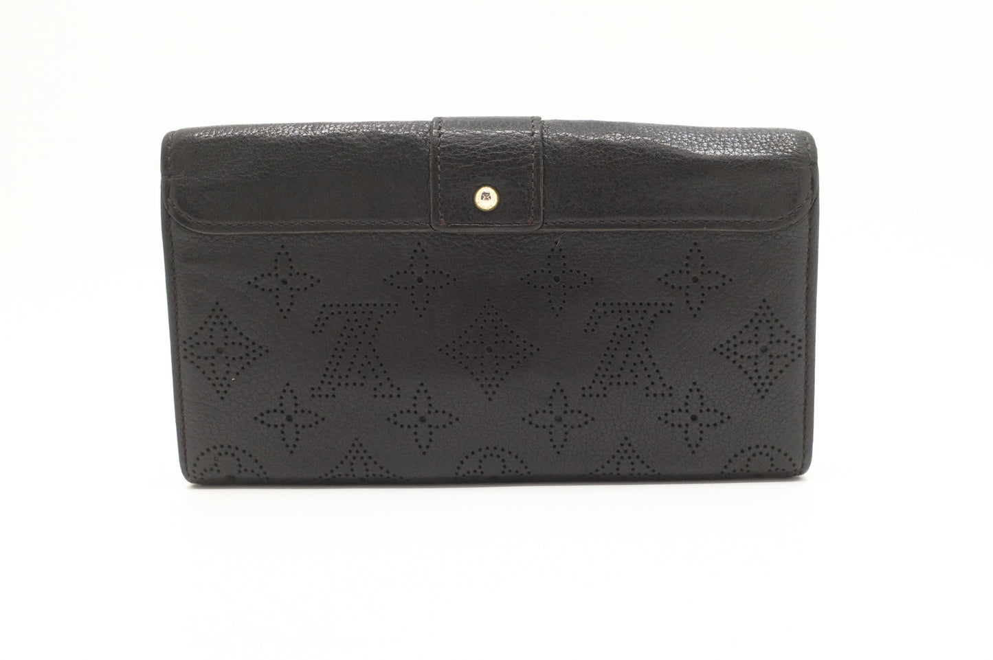 Louis Vuitton Amelia Wallet in Black Mahina Leather