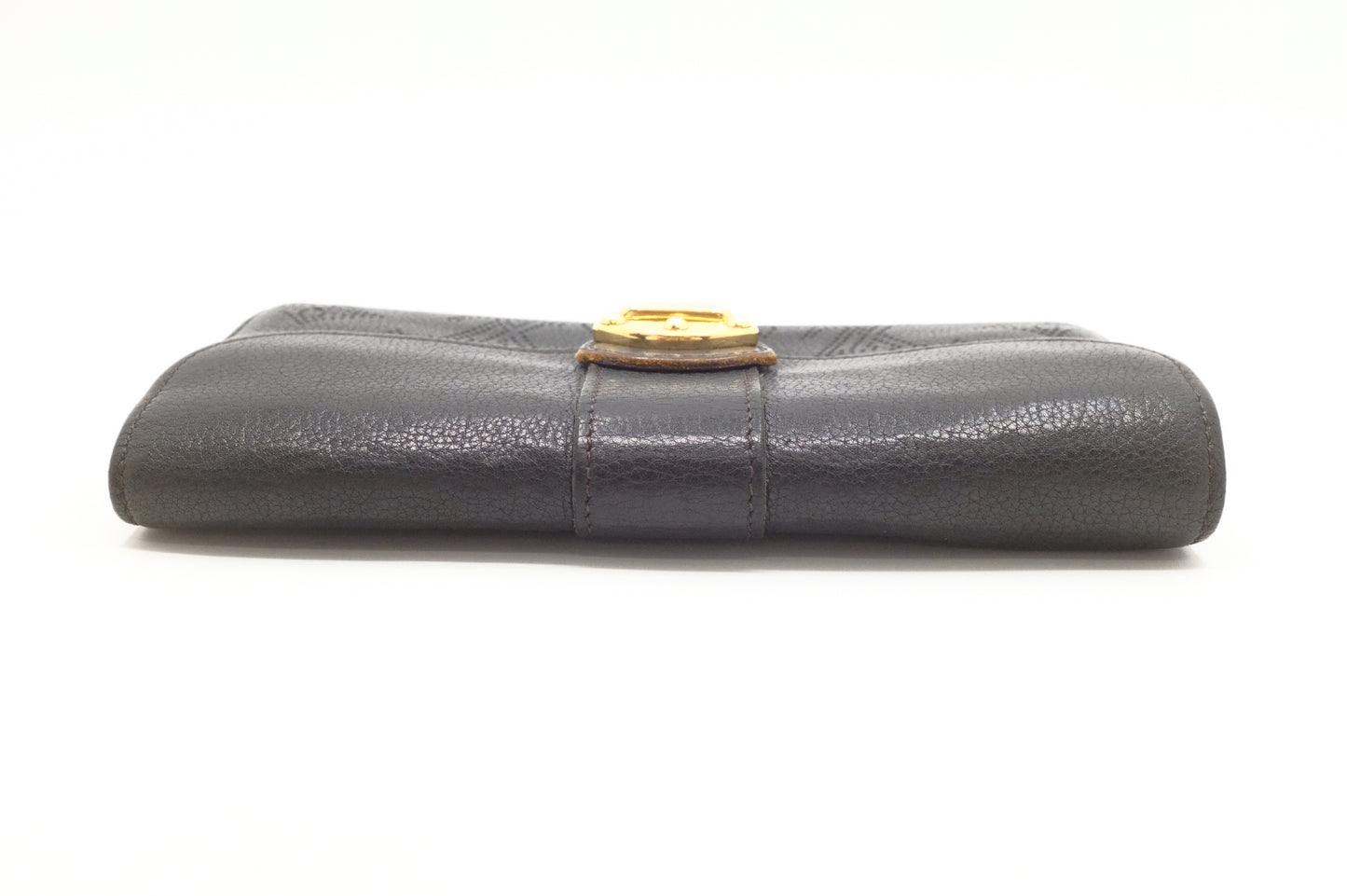 Louis Vuitton Amelia Wallet in Black Mahina Leather