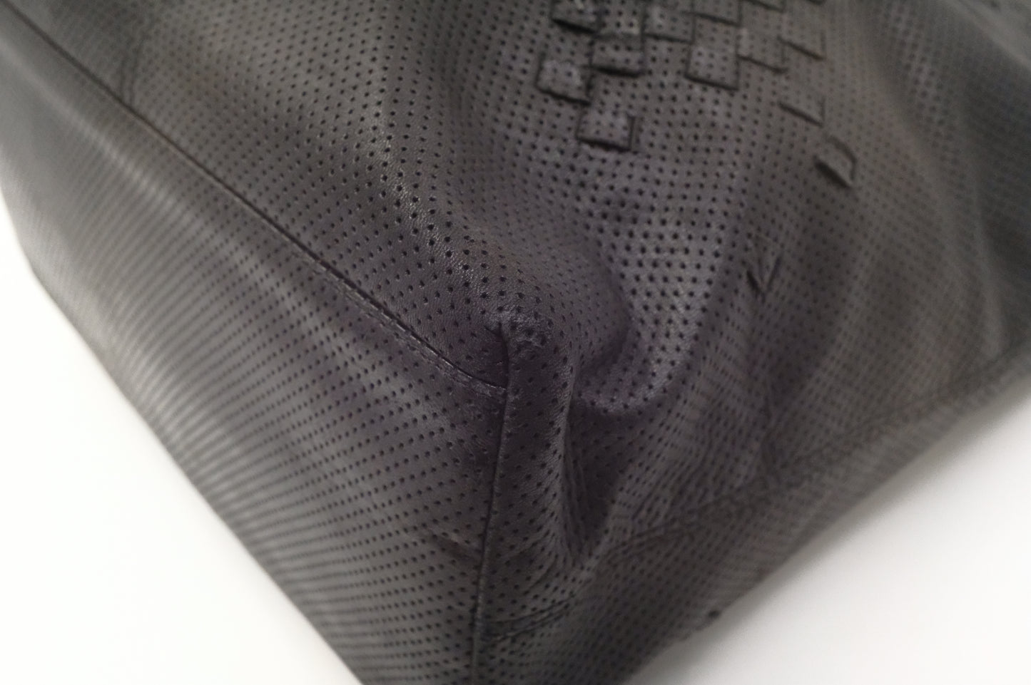 Bottega Veneta Hobo Bag in Black Perforated Leather