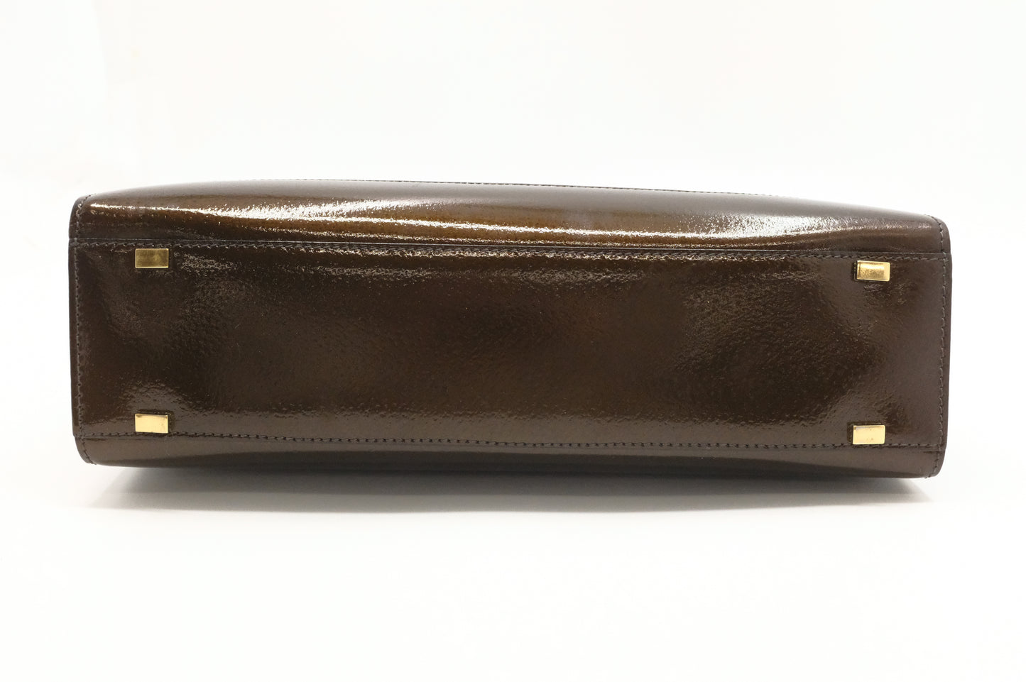 Celine Handbag in Brown Patent Leather