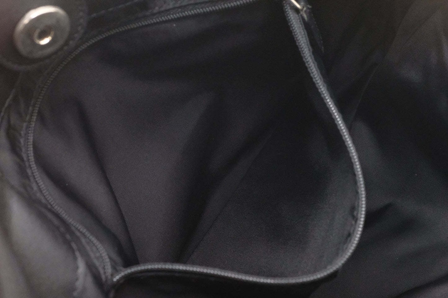 Dior Tote in Cannage Black Satin Canvas