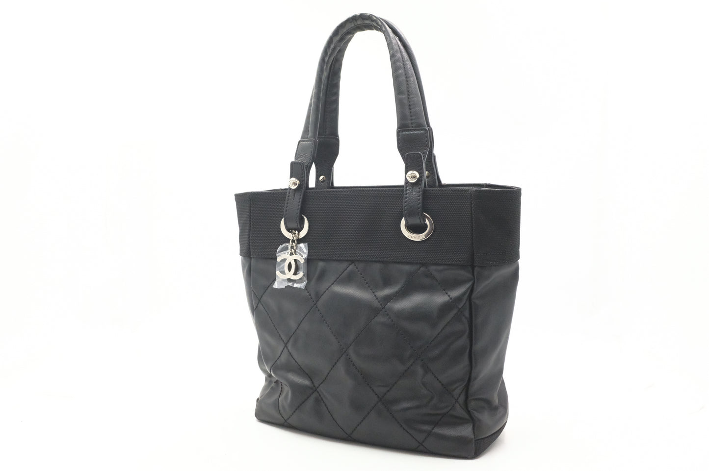 Chanel Paris Biarritz Tote Bag in Black Mattelassé Leather