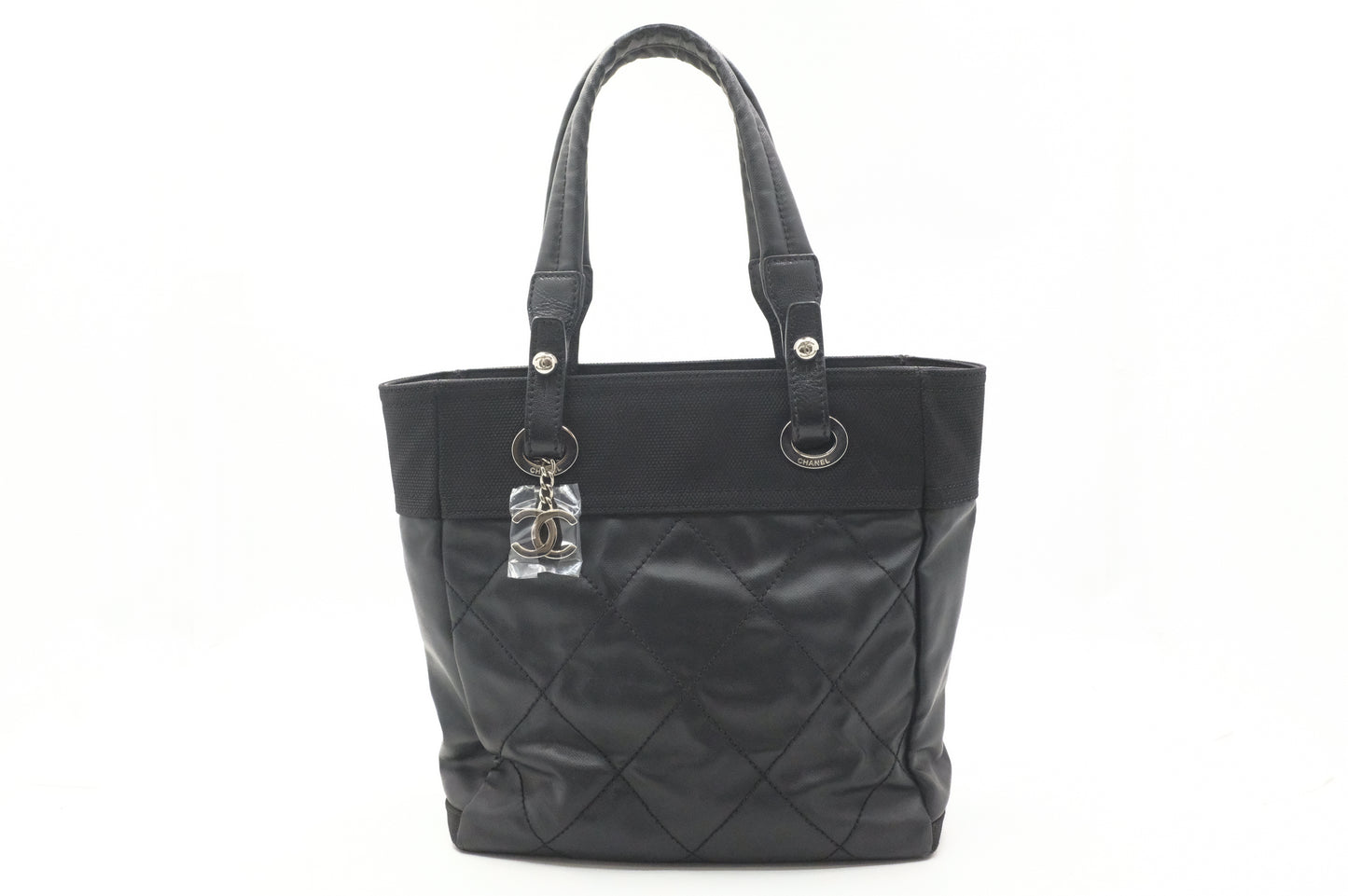 Chanel Paris Biarritz Tote Bag in Black Mattelassé Leather