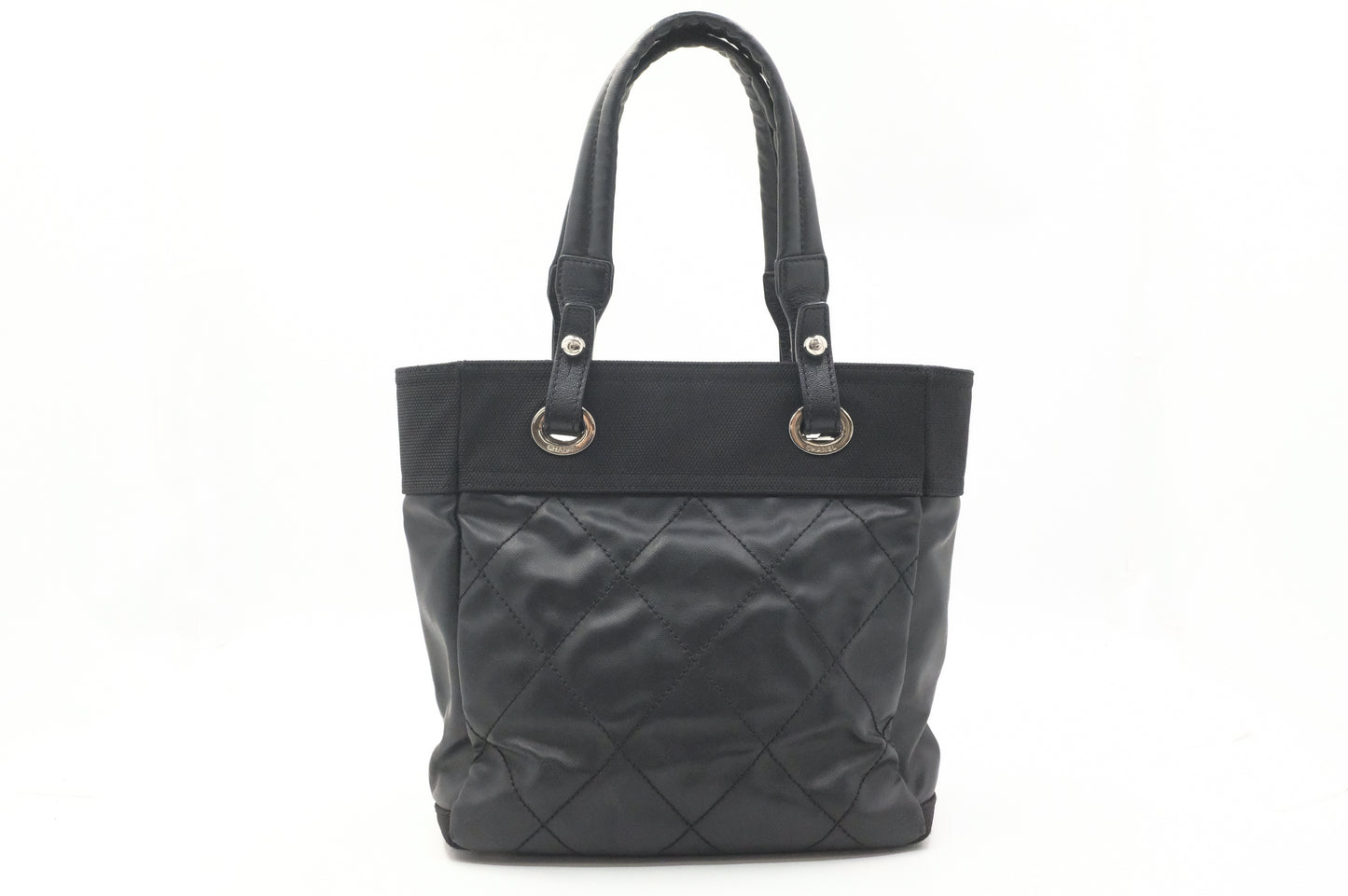 Chanel Paris Biarritz Tote Bag in Black Mattelassé Leather