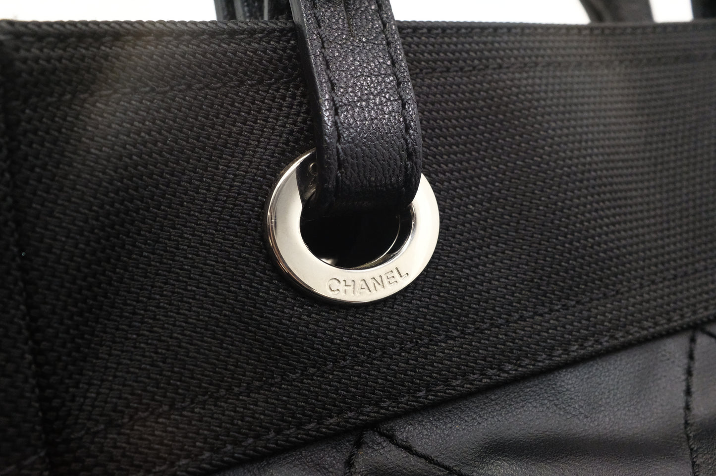 Chanel Paris Biarritz Tote Bag in Black Mattelassé Leather