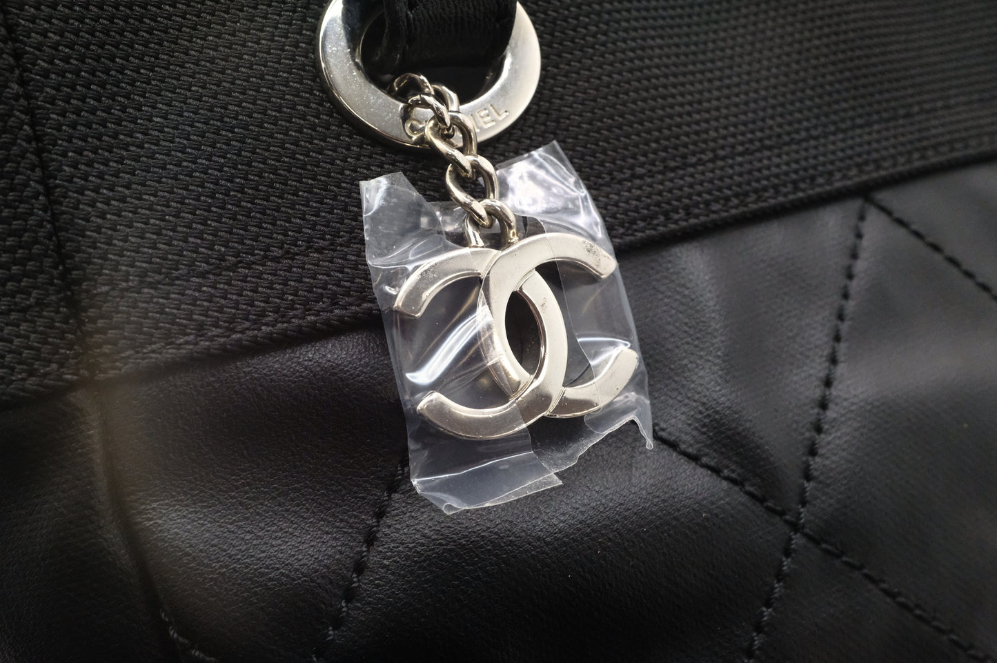 Chanel Paris Biarritz Tote Bag in Black Mattelassé Leather