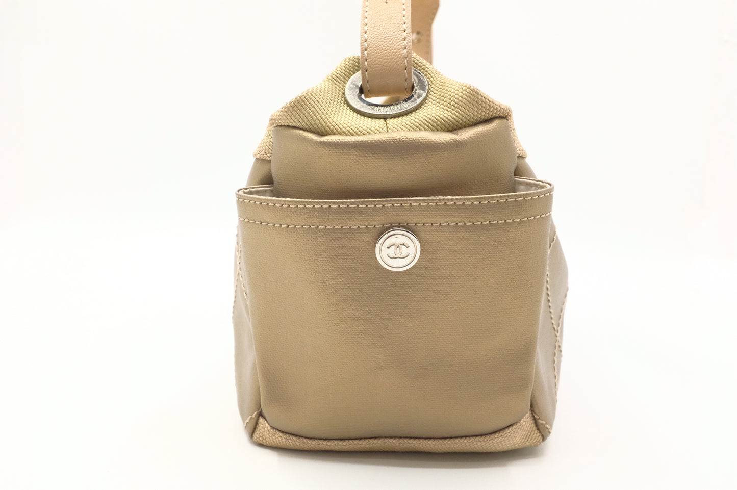 Chanel Paris-Biarritz Shoulder Bag in Gold Coated Canvas