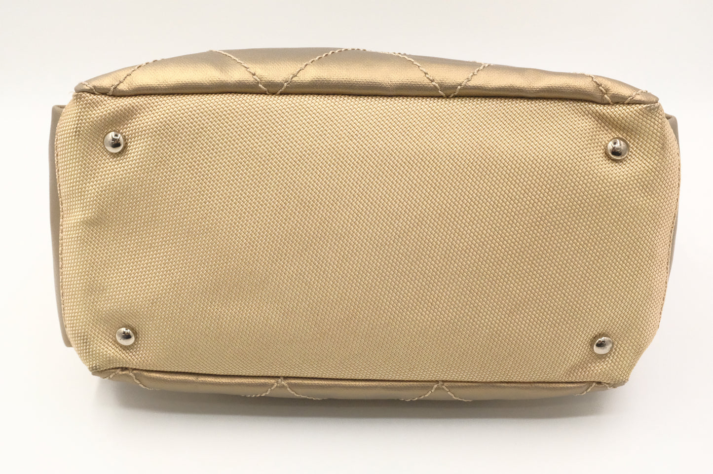 Chanel Paris-Biarritz Shoulder Bag in Gold Coated Canvas