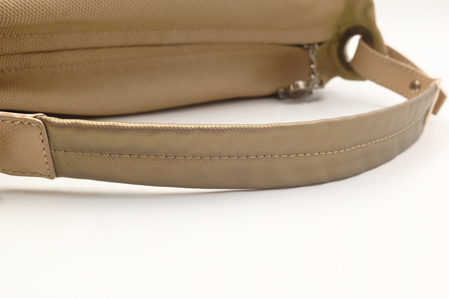 Chanel Paris-Biarritz Shoulder Bag in Gold Coated Canvas