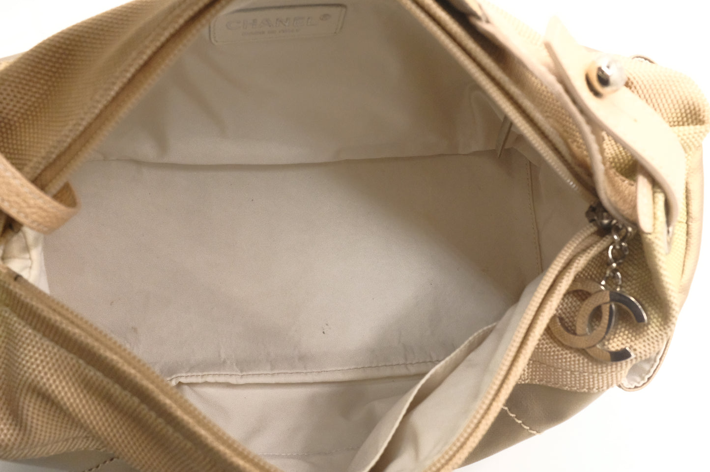 Chanel Paris-Biarritz Shoulder Bag in Gold Coated Canvas