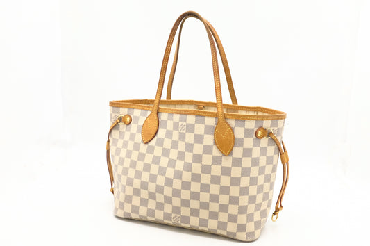 Louis Vuitton Neverfull PM in Damier Azur Canvas