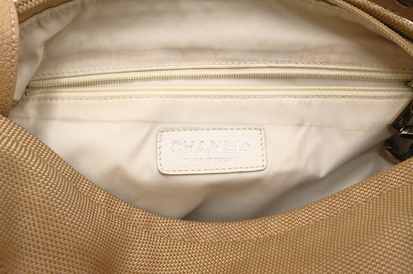 Chanel Paris-Biarritz Shoulder Bag in Gold Coated Canvas