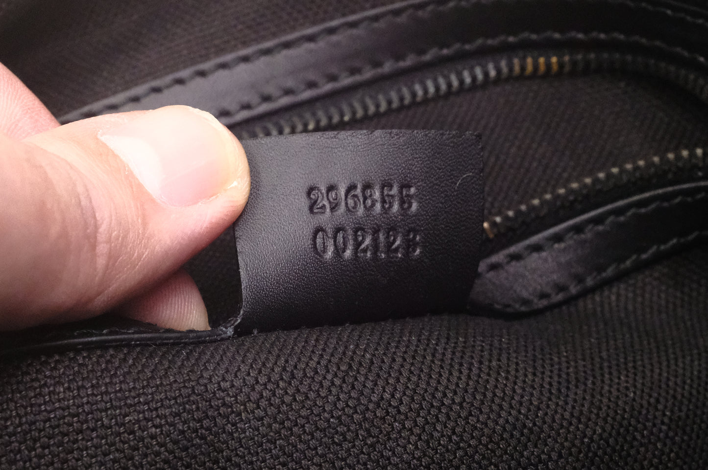 Gucci Soft Stirrup Tote in Brocade Black Nubuck Leather