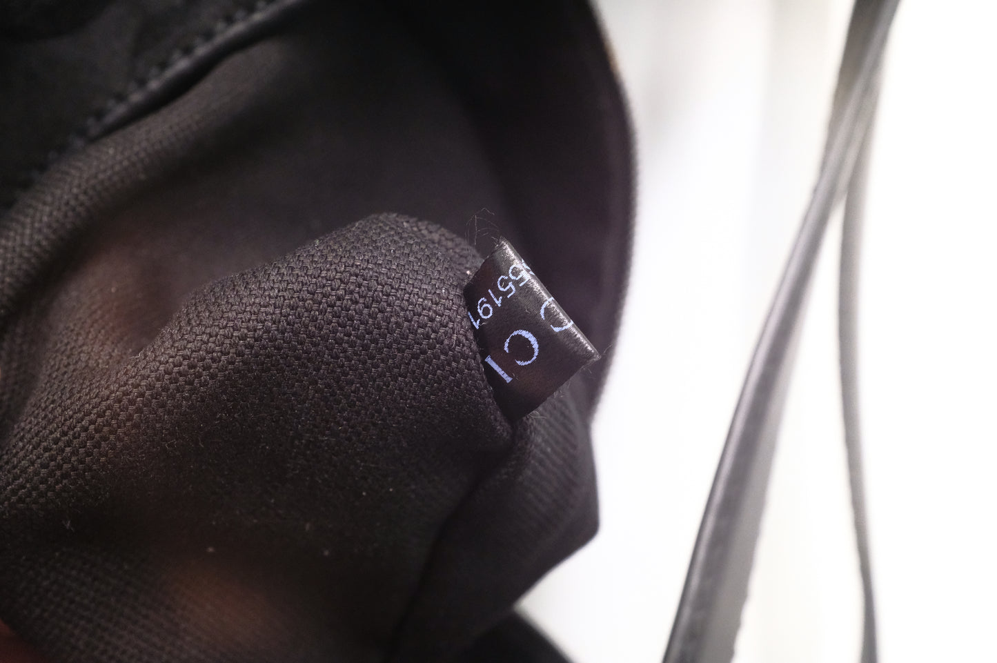Gucci Soft Stirrup Tote in Brocade Black Nubuck Leather
