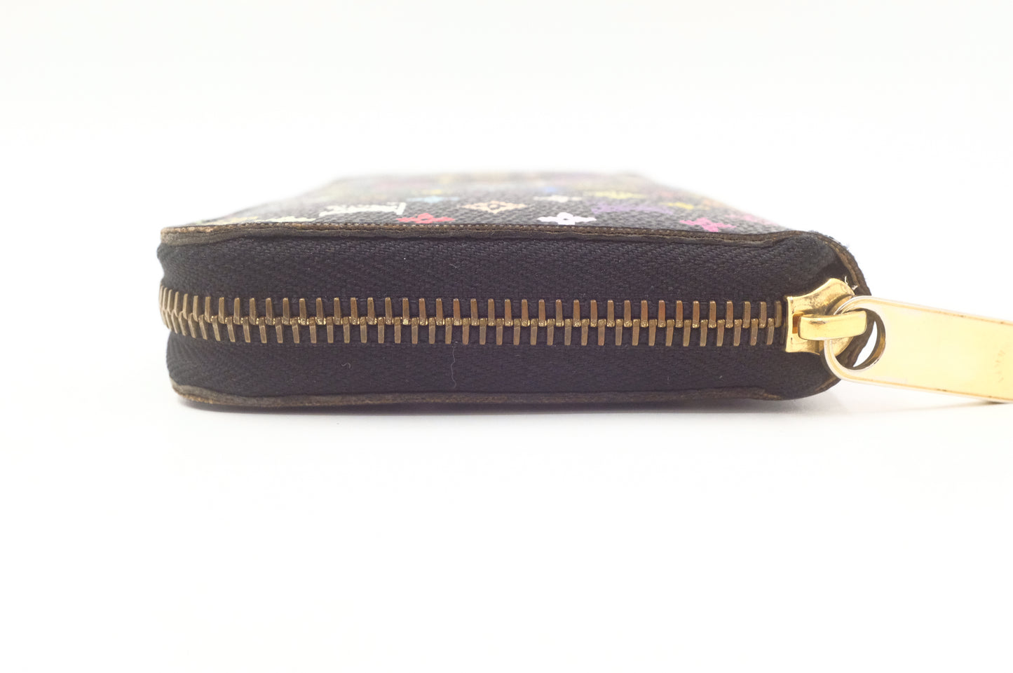 Louis Vuitton Long Zippy Wallet in Black Multicolor Canvas