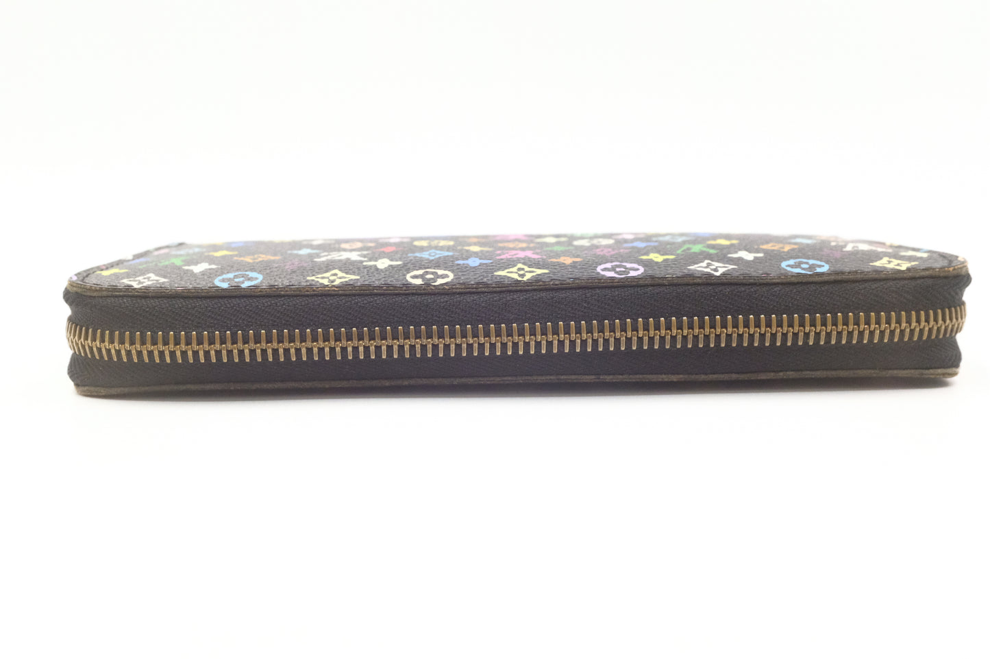 Louis Vuitton Long Zippy Wallet in Black Multicolor Canvas
