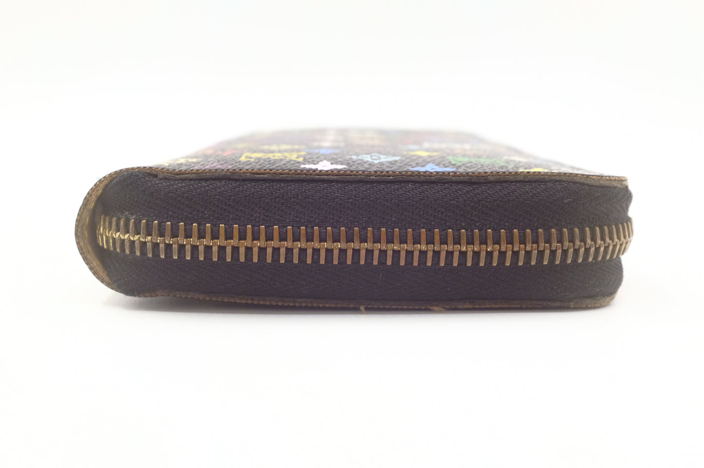 Louis Vuitton Long Zippy Wallet in Black Multicolor Canvas