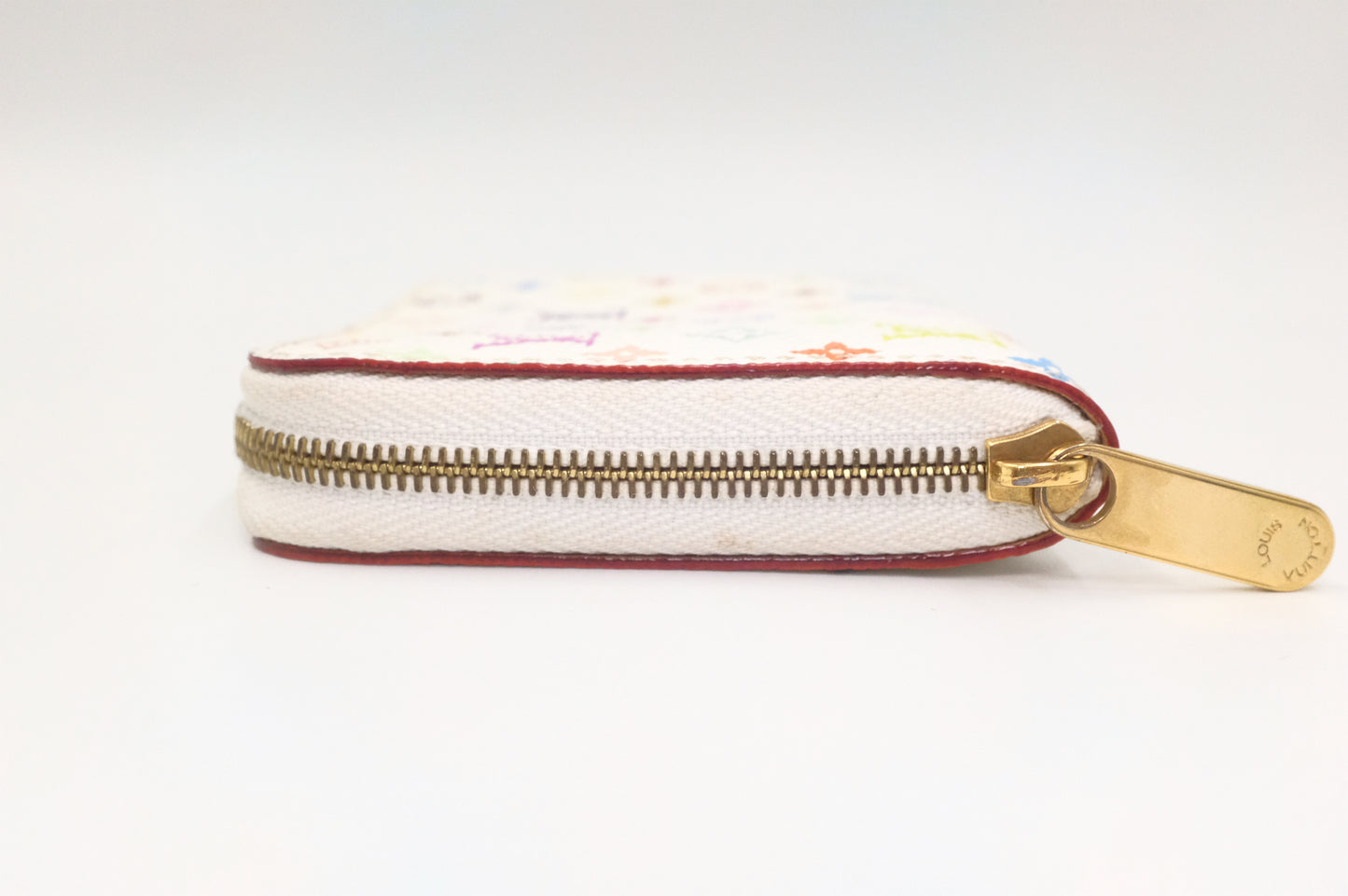 Louis Vuitton Zippy Compact Wallet in White Multicolor Canvas