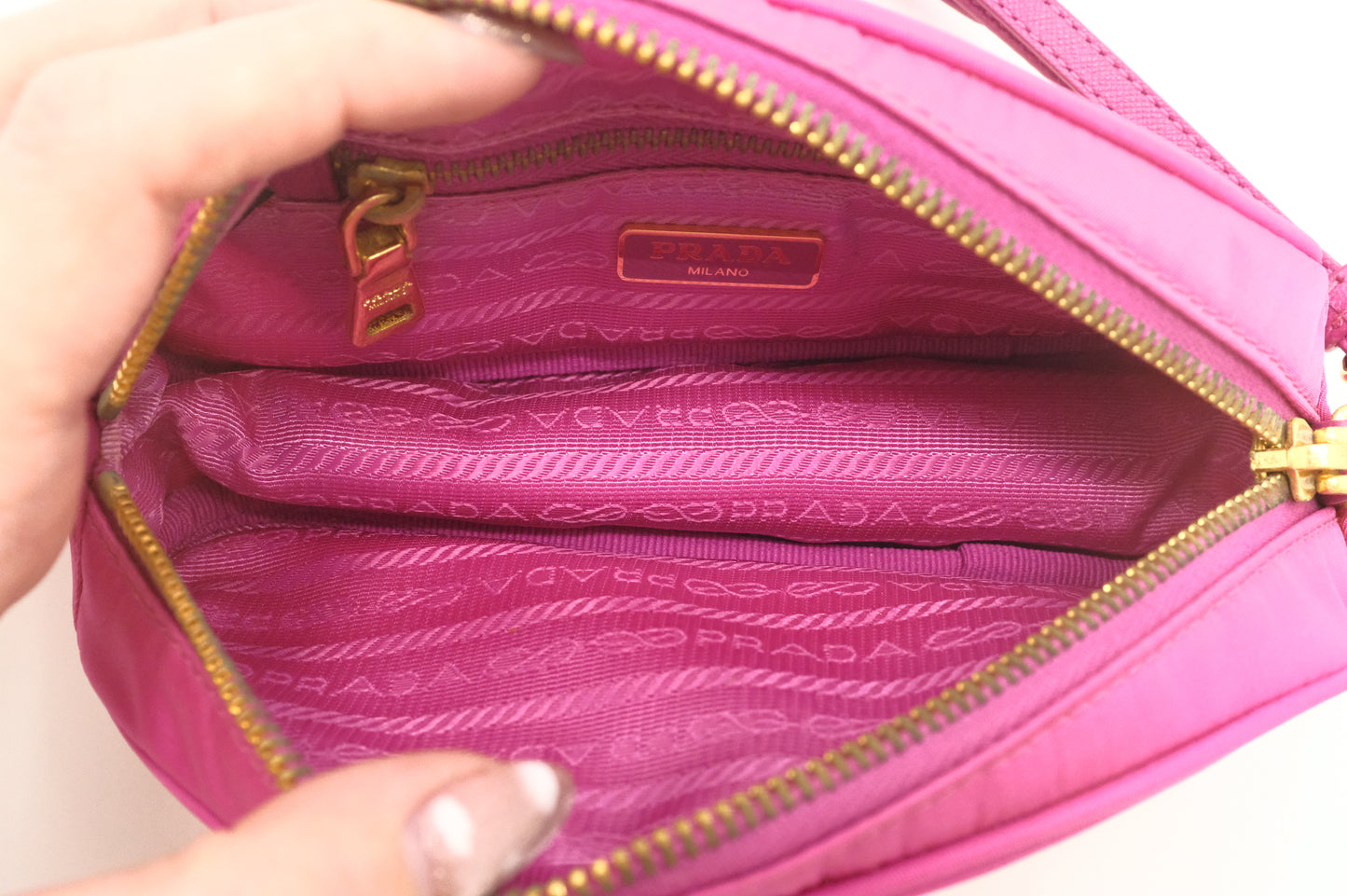 Prada Pouch in Pink Nylon