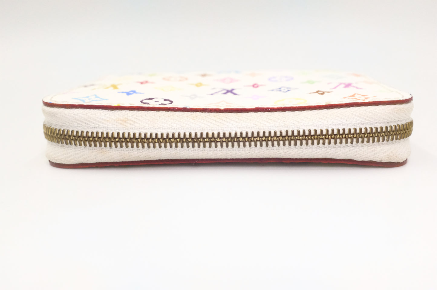 Louis Vuitton Zippy Compact Wallet in White Multicolor Canvas