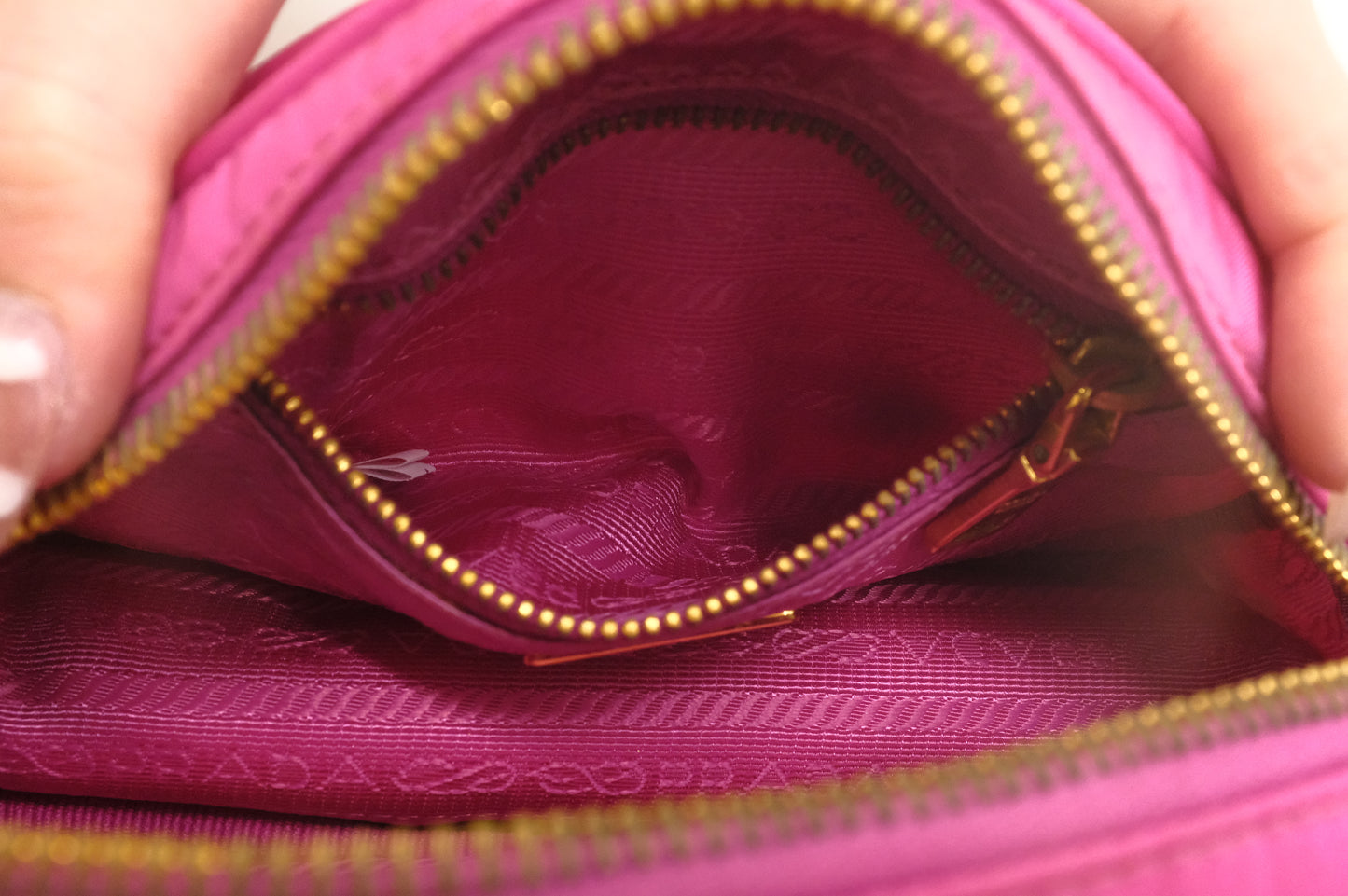 Prada Pouch in Pink Nylon