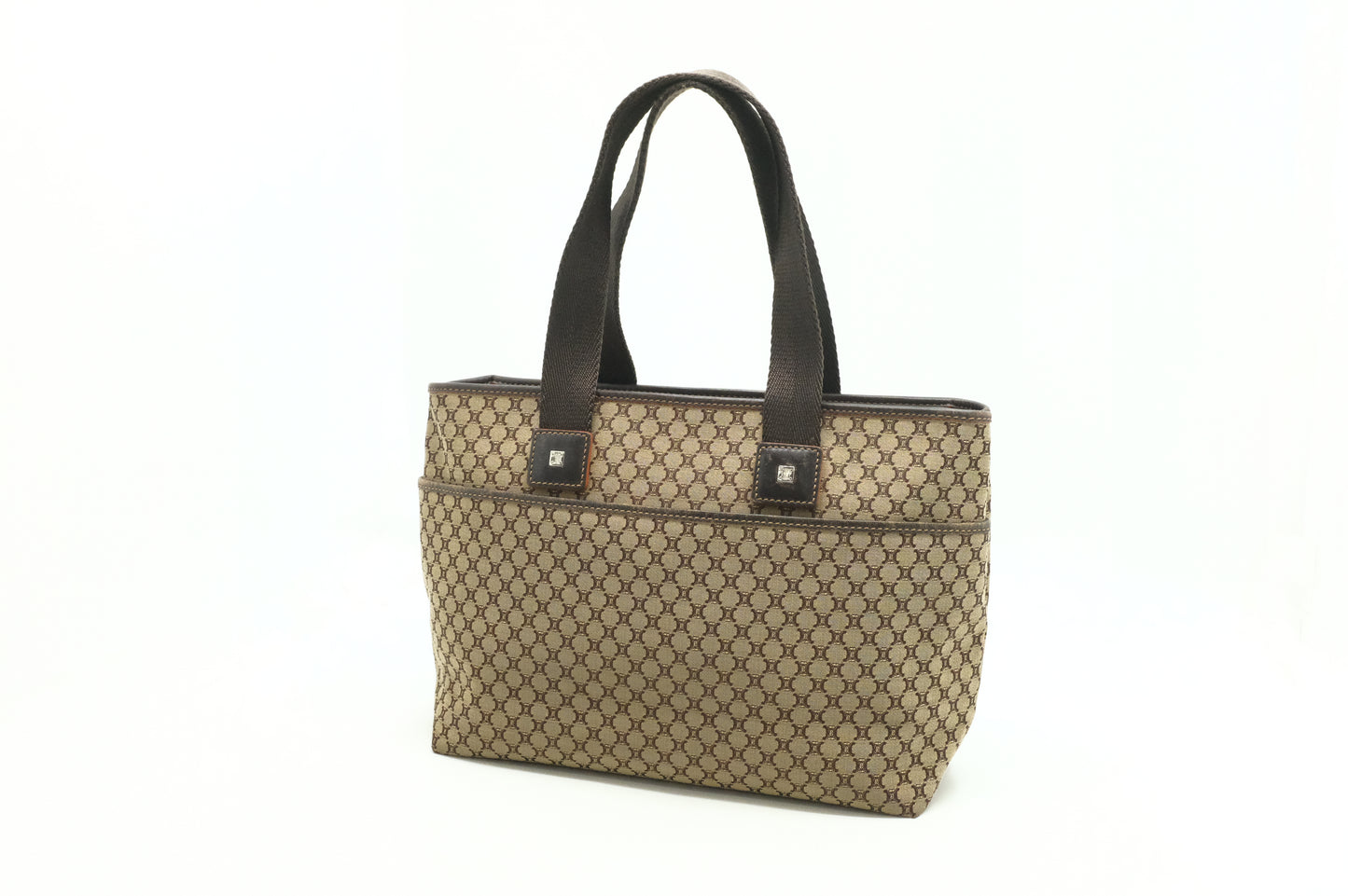 Celine Shoulder Bag in Brown Triomphe Canvas