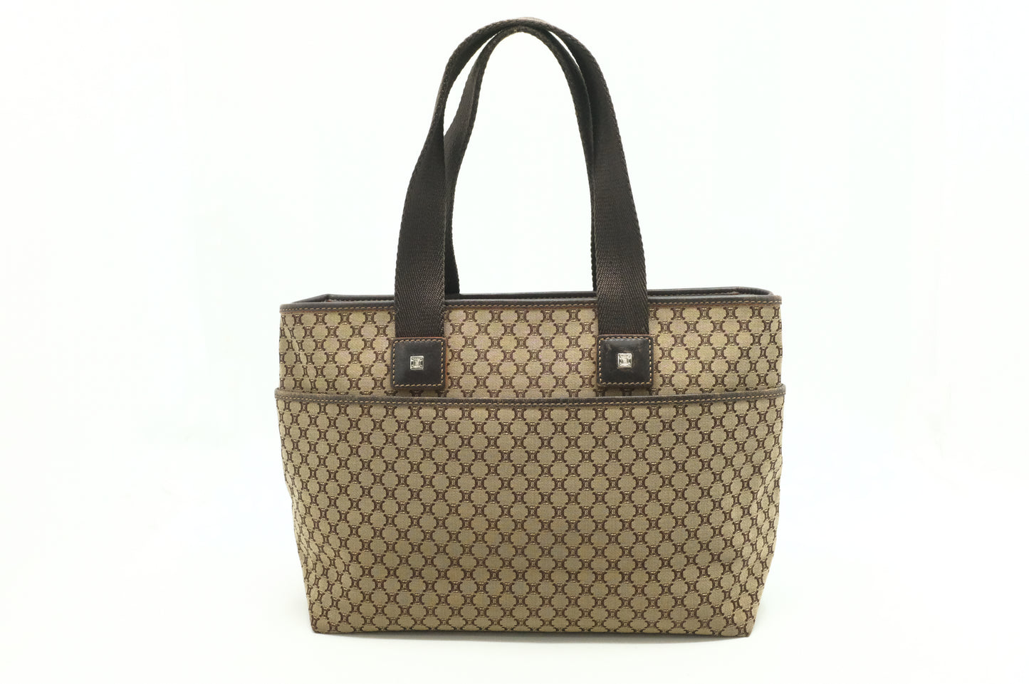 Celine Shoulder Bag in Brown Triomphe Canvas