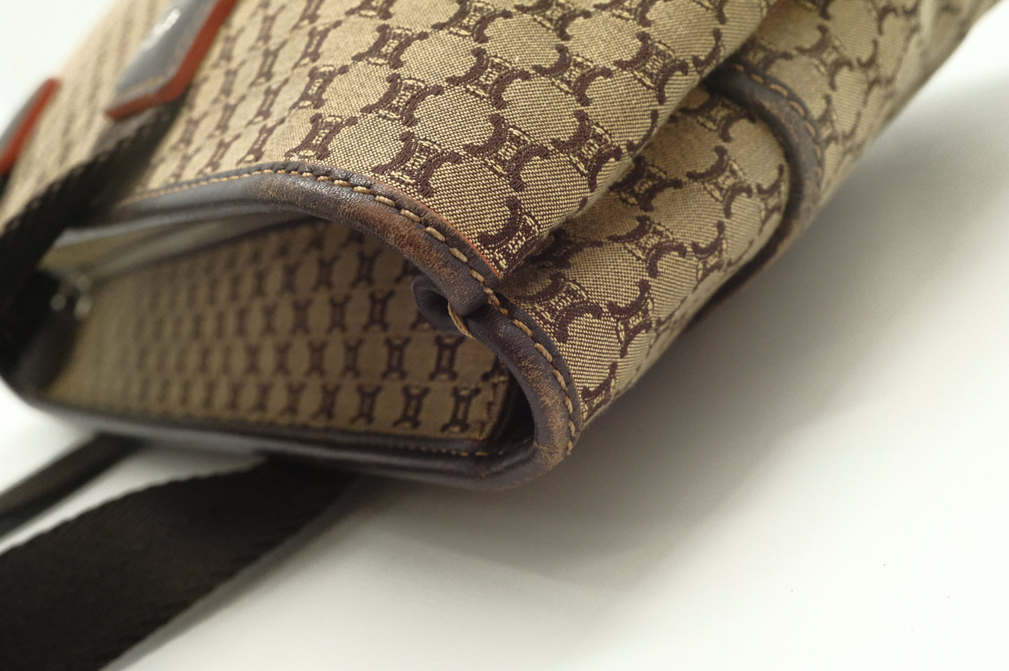 Celine Shoulder Bag in Brown Triomphe Canvas