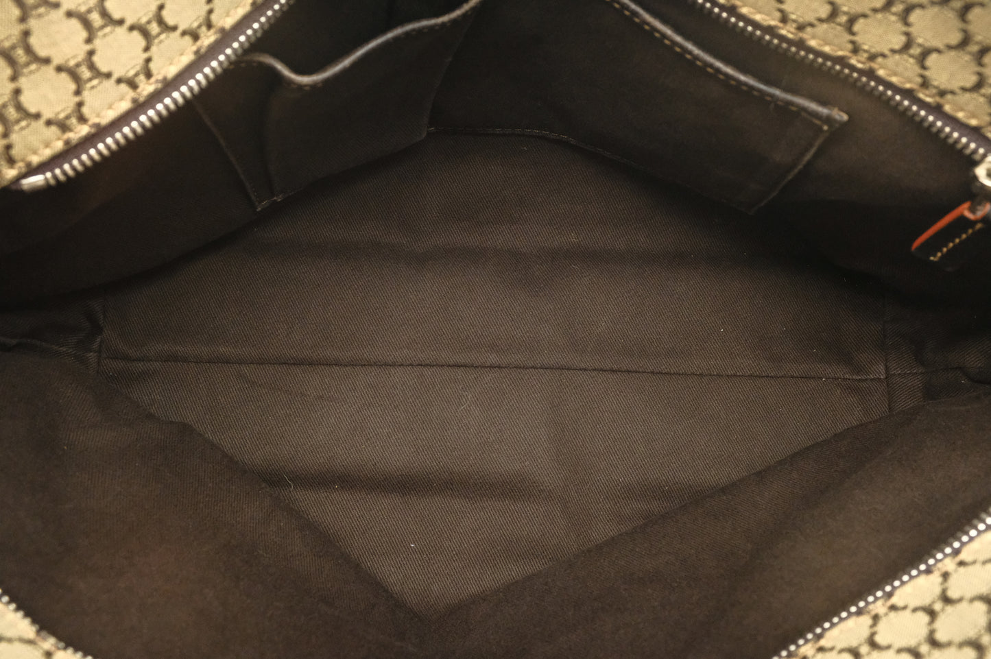 Celine Shoulder Bag in Brown Triomphe Canvas