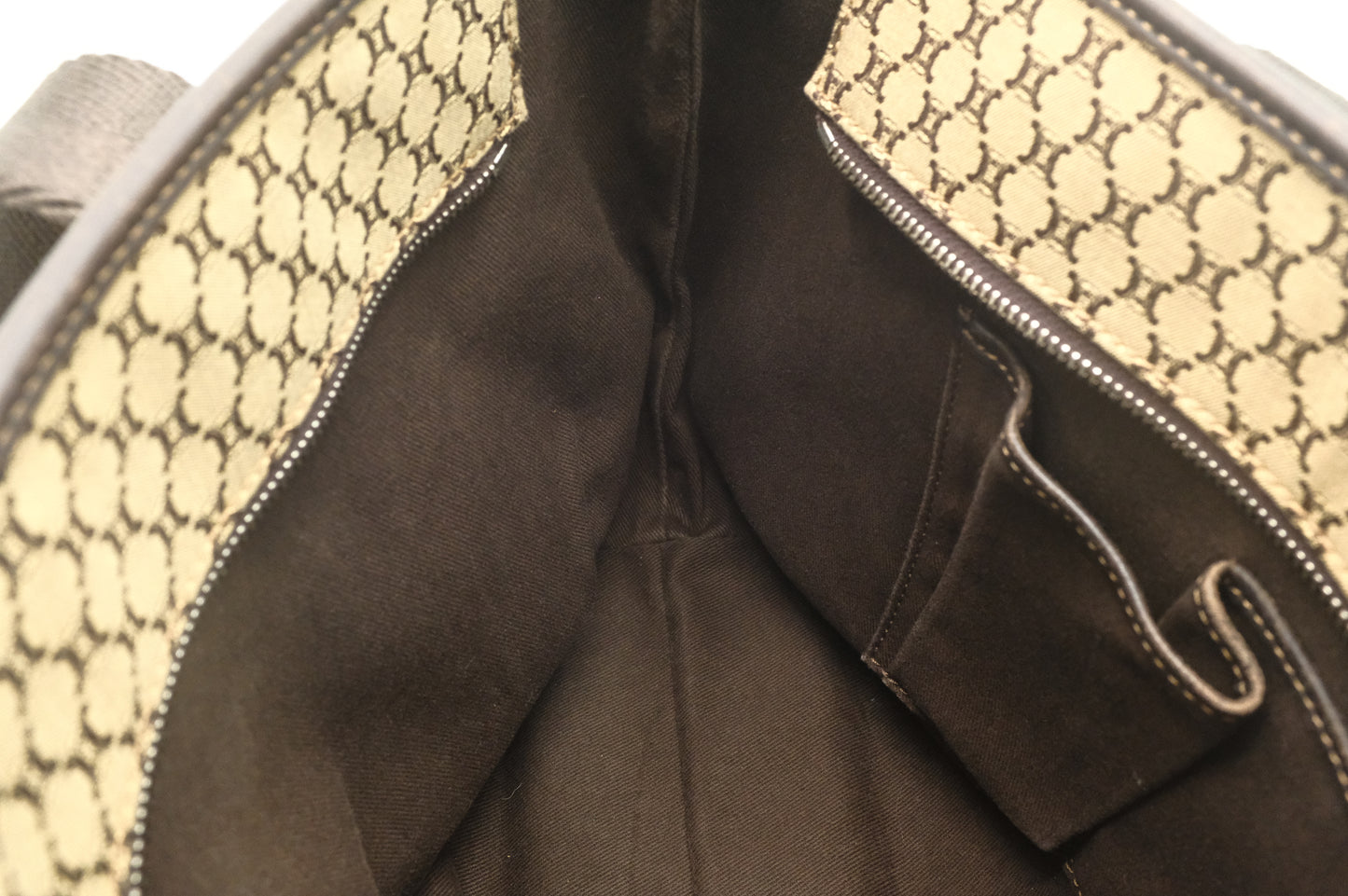 Celine Shoulder Bag in Brown Triomphe Canvas