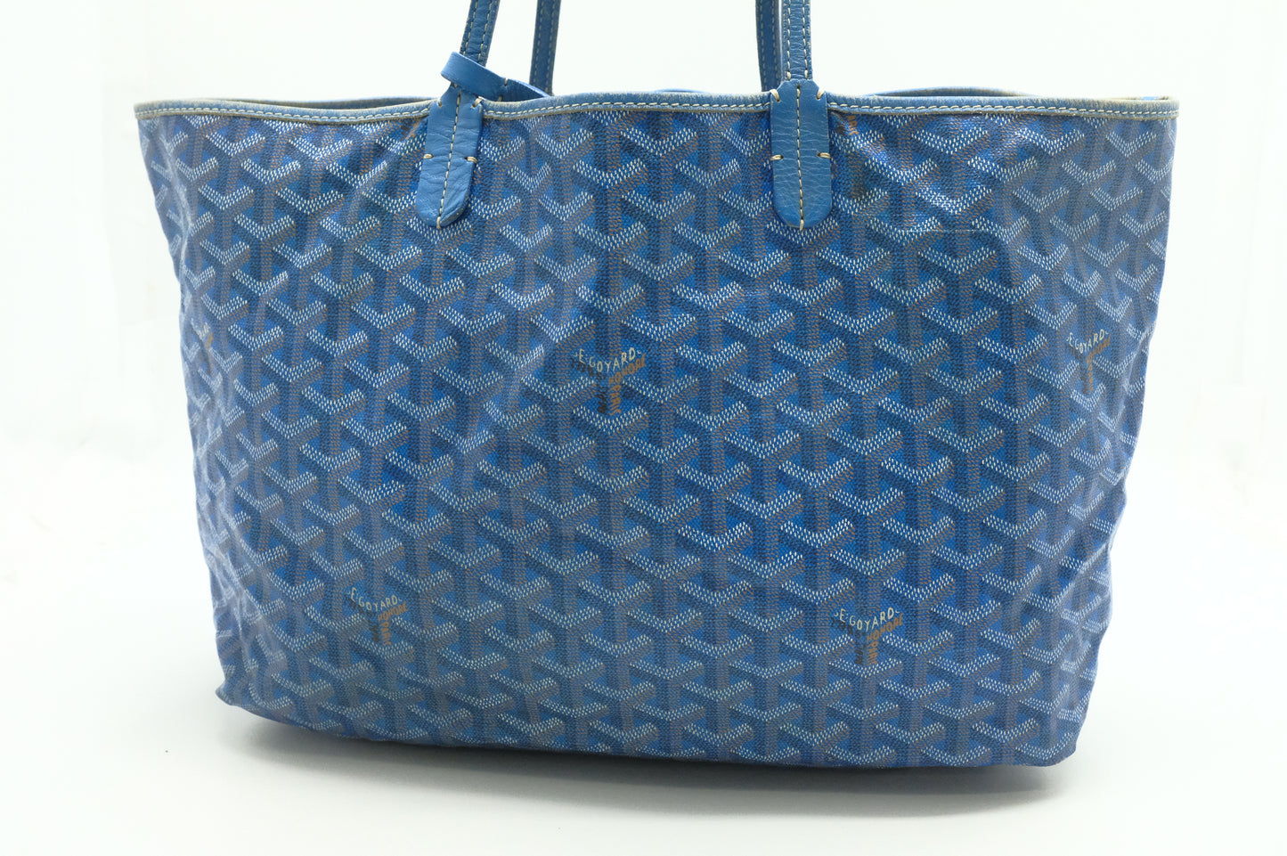Goyard Saint Louis PM in Blue Goyardine Canvas