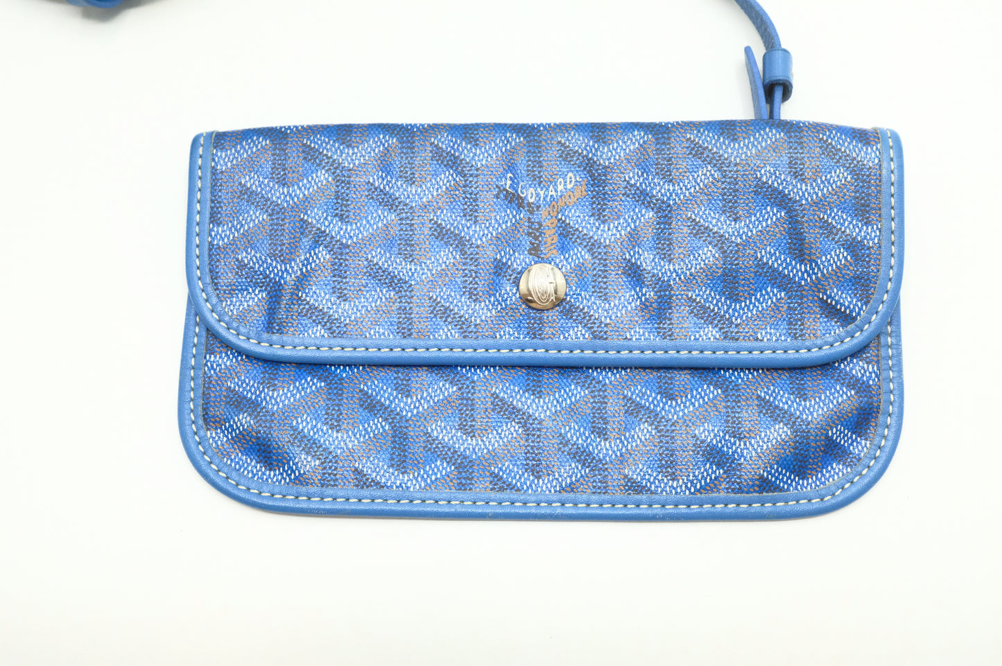 Goyard Saint Louis PM in Blue Goyardine Canvas