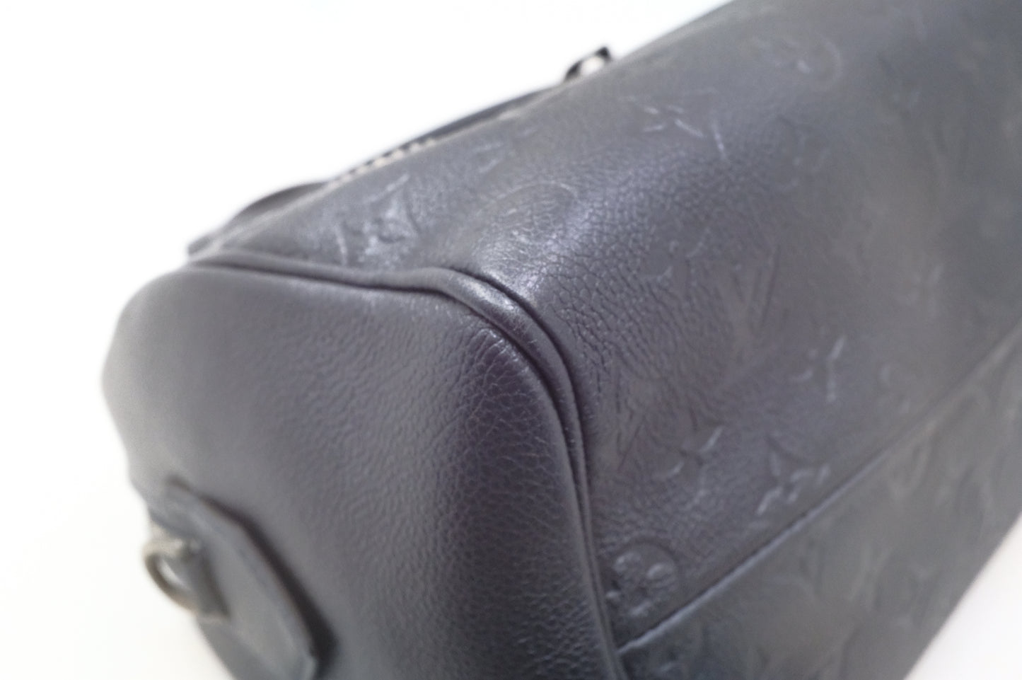 Louis Vuitton Speedy 25 Bandouliere in Metallic Navy Blue Empreinte Leather