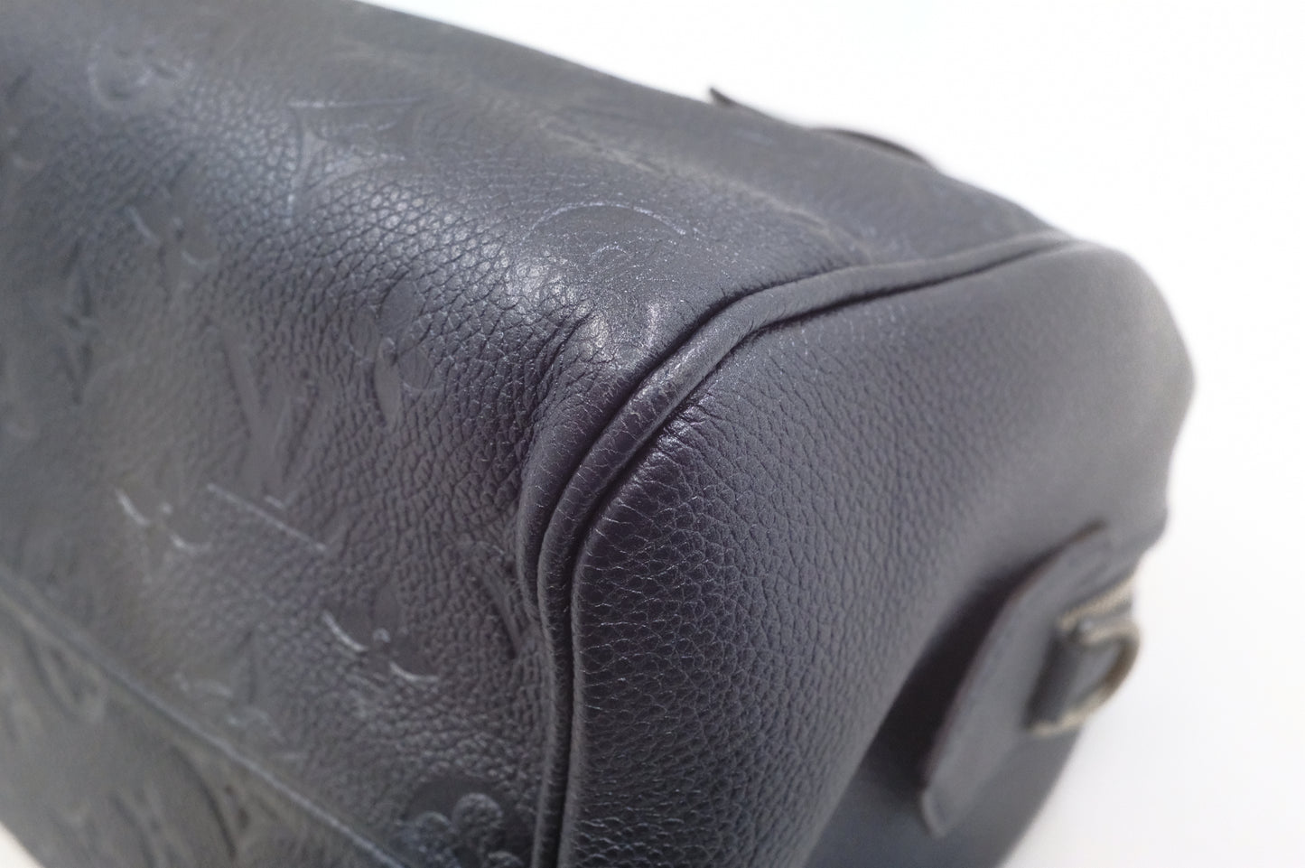 Louis Vuitton Speedy 25 Bandouliere in Metallic Navy Blue Empreinte Leather
