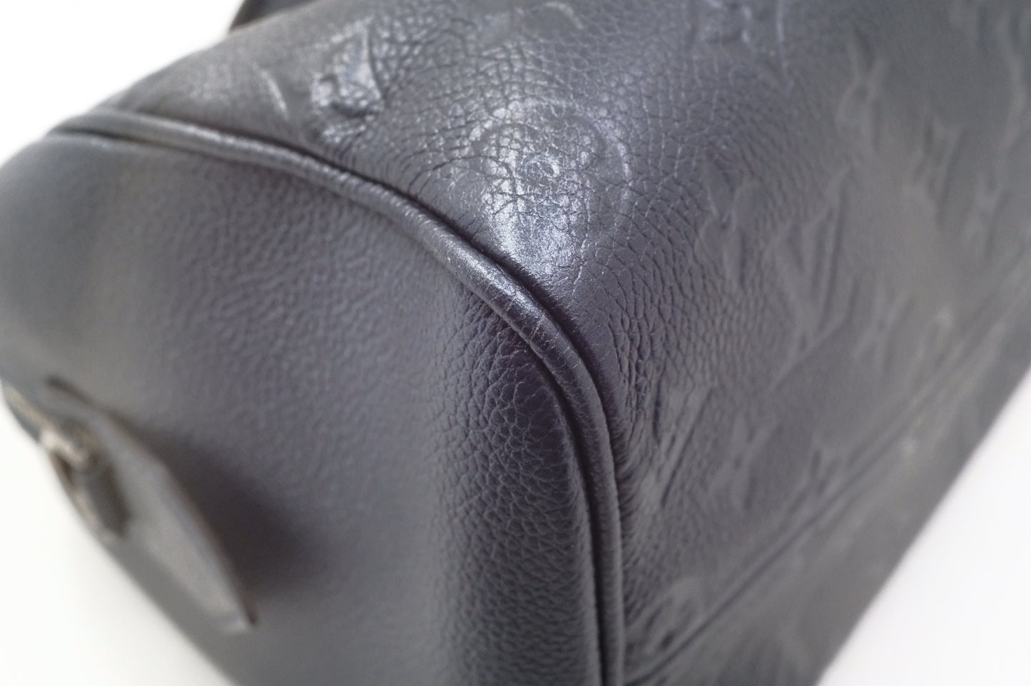 Louis Vuitton Speedy 25 Bandouliere in Metallic Navy Blue Empreinte Leather