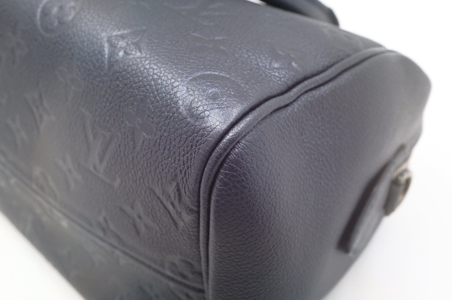 Louis Vuitton Speedy 25 Bandouliere in Metallic Navy Blue Empreinte Leather