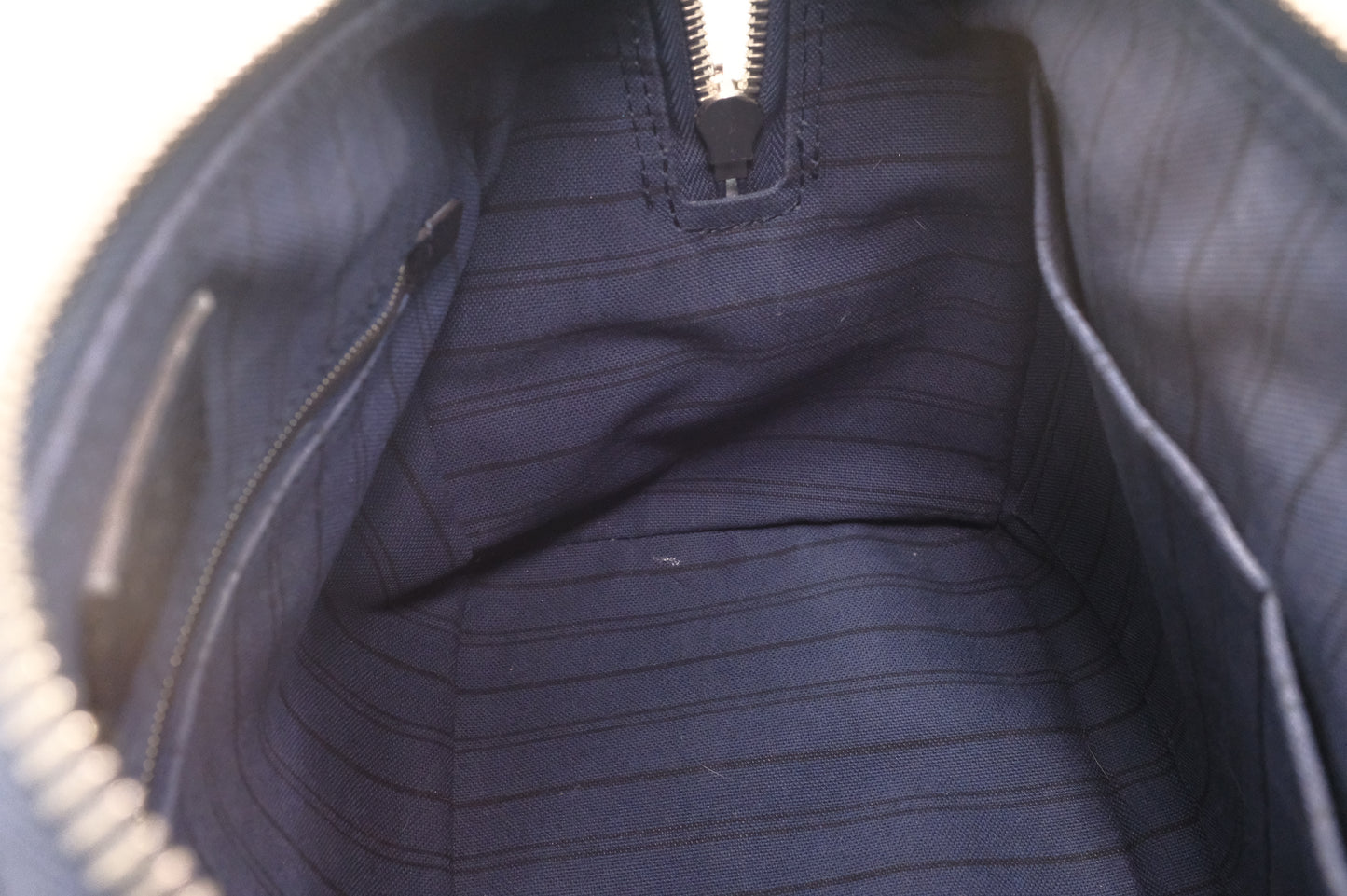 Louis Vuitton Speedy 25 Bandouliere in Metallic Navy Blue Empreinte Leather