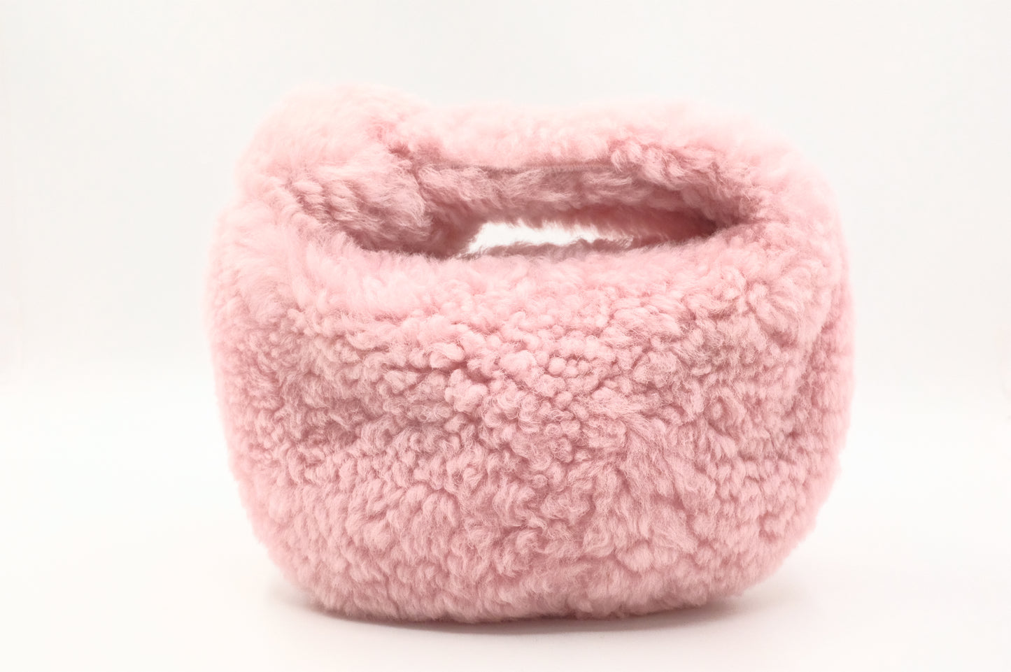 Bottega Veneta Mini Jodie in Pink Shearling