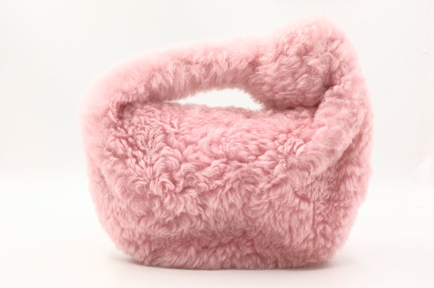 Bottega Veneta Mini Jodie in Pink Shearling