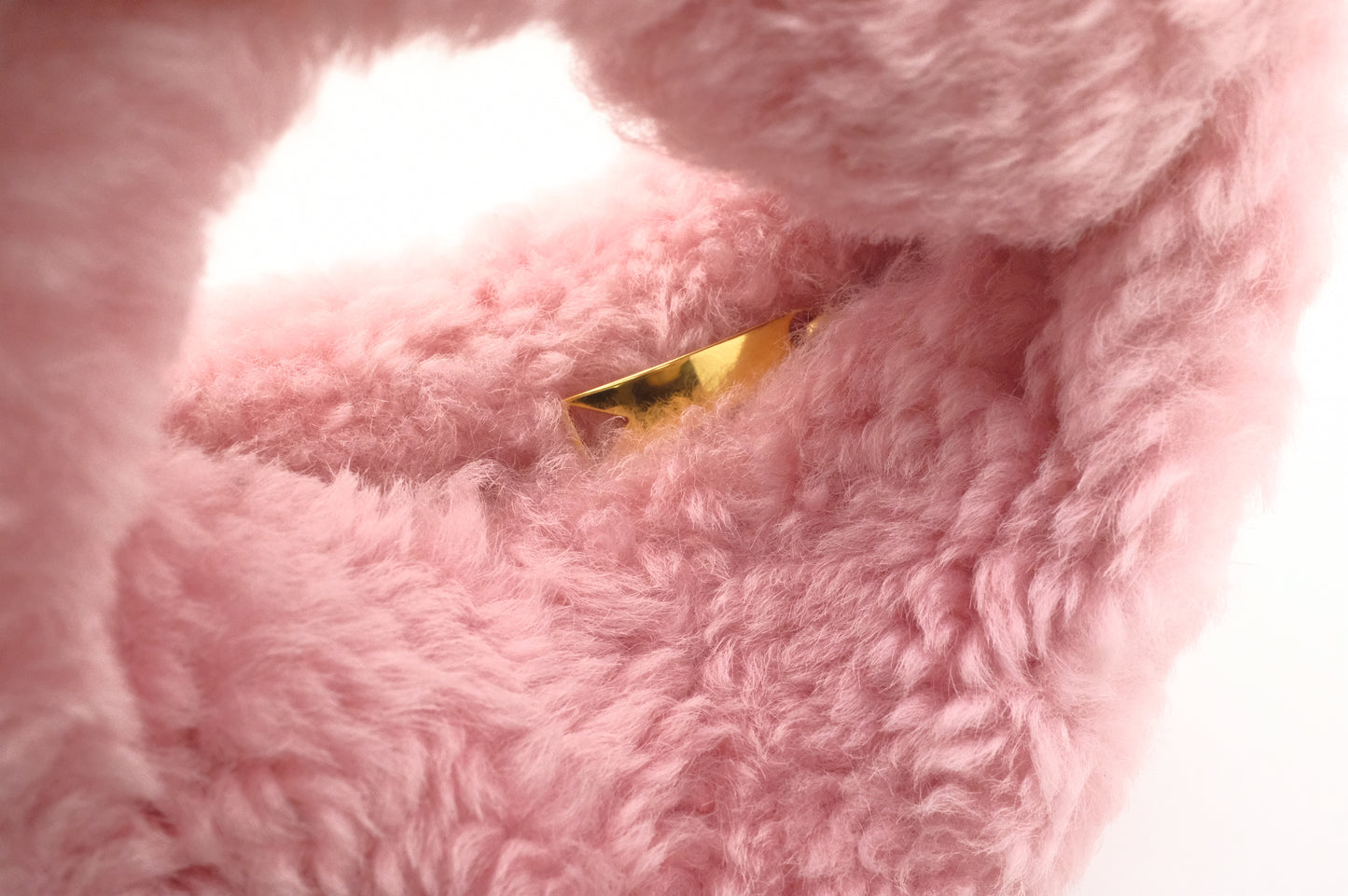 Bottega Veneta Mini Jodie in Pink Shearling